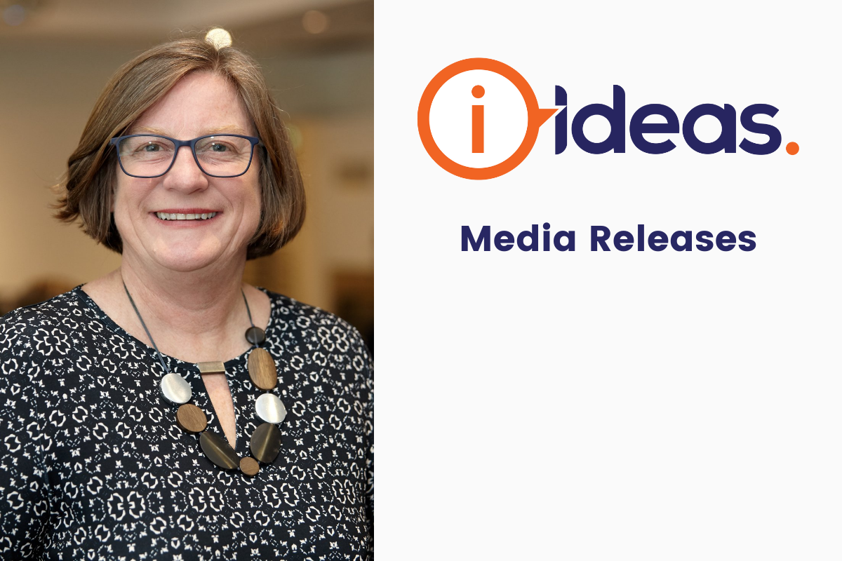 Image of Diana Palmer Executive Officer of IDEAS with text on the right saying IDEAS media releases.