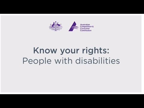 Know your rights: People with disabilities written across a white screen 