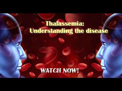 Animated image of 2 faces and blood cells in the background